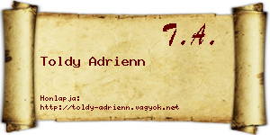Toldy Adrienn névjegykártya
